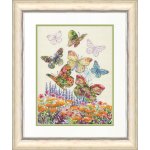 (image for) Floral Butterfly Counted Cross Stitch Kit